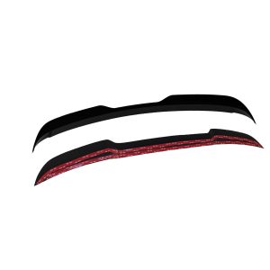 A-537_5jpg - OPSHOLDERS Two black curved strips with red patterned undersides, like stylized wings on a white background.