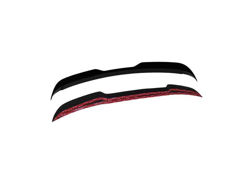 A-537_5jpg - OPSHOLDERS Two black curved strips with red patterned undersides, like stylized wings on a white background.