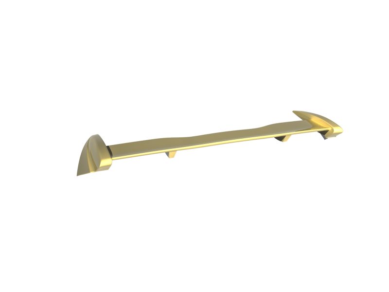 A-542_5jpg - OPSHOLDERS Gold-tone horizontal bar with curved decorative ends, isolated on a white background