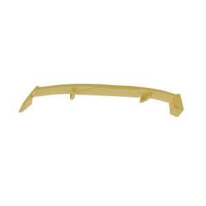 Curved yellow plastic bar with angular fins along its length.