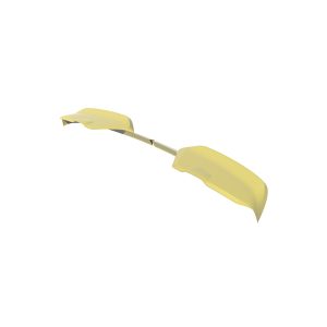 Pair of yellow swim fins connected by a metal shaft, used for swimming or snorkeling