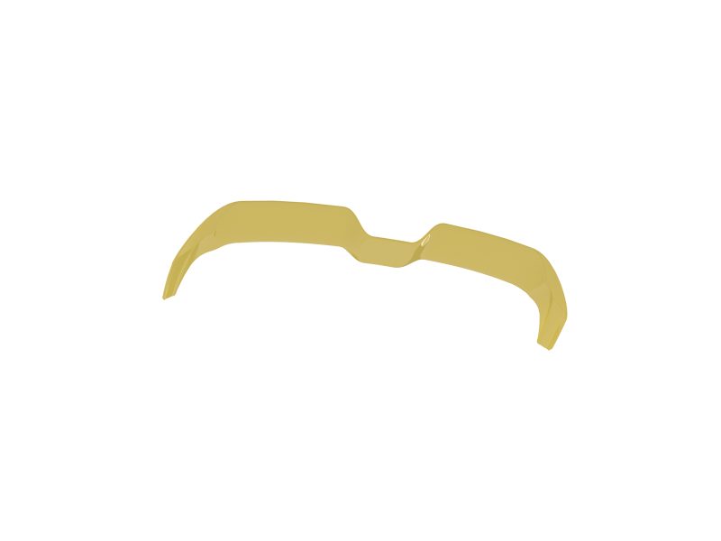 Yellow plastic sunglasses frame with curved arms and a nose bridge, isolated on white background (no lenses).