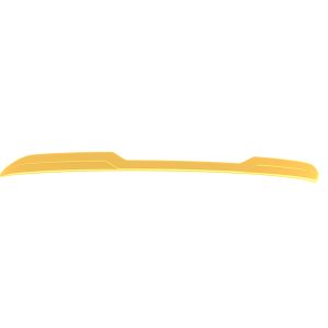 Long, gold-toned curved blade with a pointed left tip and rounded right end, featuring raised decorative ridges against a white background.