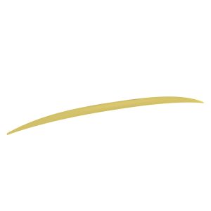 A-556_7jpg - OPSHOLDERS Abstract decorative gold swoosh arc across a white background, bottom-centered polish accent.
