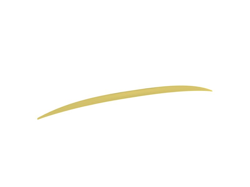 A-556_7jpg - OPSHOLDERS Abstract decorative gold swoosh arc across a white background, bottom-centered polish accent.