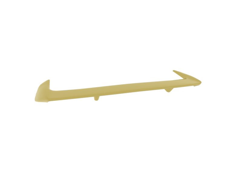 A-565_7jpg - OPSHOLDERS Long yellow aerodynamic spoiler with a rounded left end and a pointed right tip, viewed from side.