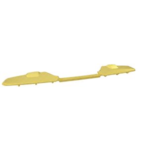 Two yellow plastic wing-shaped panels connected by a narrow central bar, forming a long, symmetrical, elongated component.