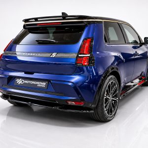 Blue Renault SUV rear-right view in a white studio setting.