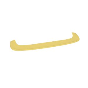 Gold curved ribbon shape with rounded ends on a white background, diagonally oriented from bottom left to top right.