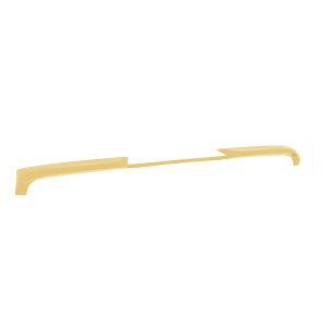 A-575_7jpg - OPSHOLDERS Long yellow door handle with curved ends and mounting brackets on a white background.