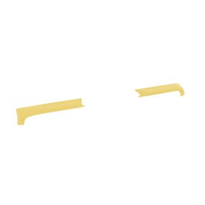 A-576_7jpg - OPSHOLDERS Abstract yellow curved ribbons floating in white space, decorative graphic element