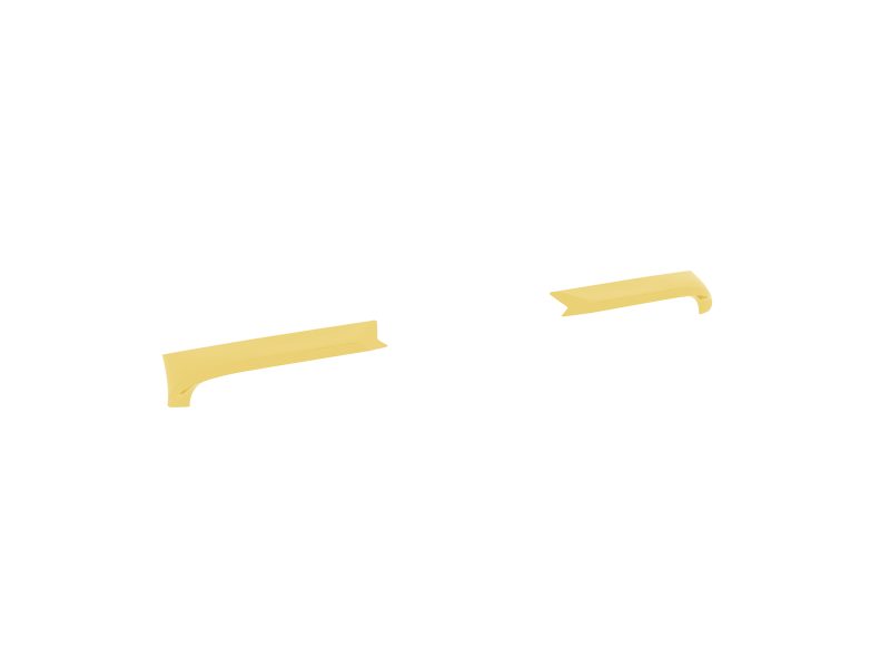 A-576_7jpg - OPSHOLDERS Abstract yellow curved ribbons floating in white space, decorative graphic element