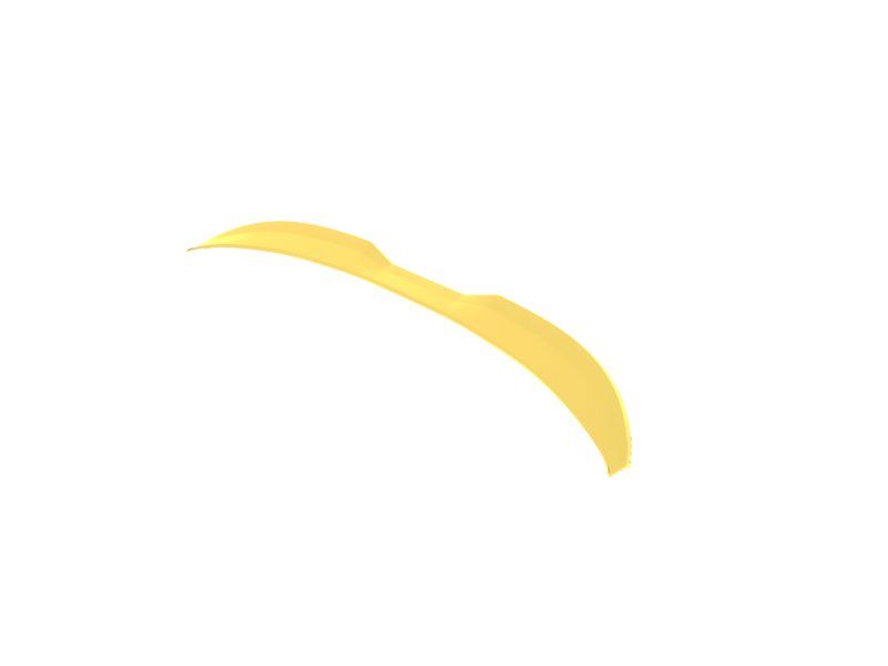 A-581_7jpg - OPSHOLDERS Yellow curved ribbon-like shape on a white background, diagonally across the canvas.