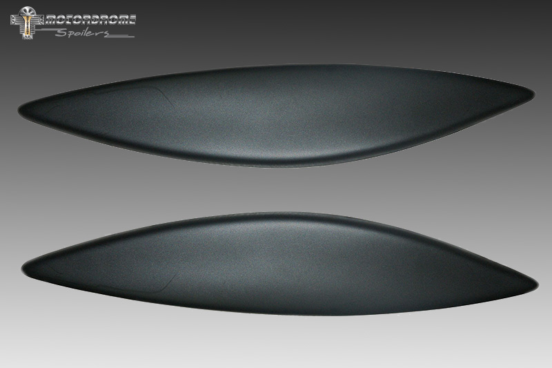 FR000135_1jpg - OPSHOLDERS Two dark gray teardrop-shaped car spoilers, placed one above the other on a gradient background.