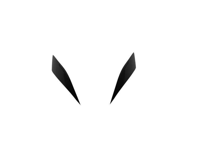 FR000155_3jpg - OPSHOLDERS Two black, curved shapes resembling stylized ears or horns on a white background, separated by space.