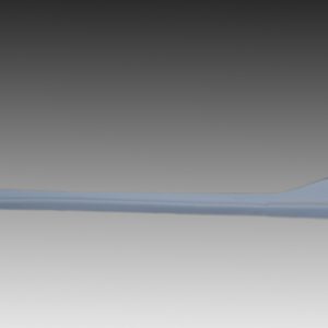 K126-003_3jpg - OPSHOLDERS Long light-blue plastic spatula with a curved handle on the right, lying on a gray gradient background.