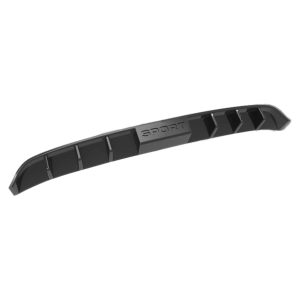 Black curved car aero fin/spoiler piece with ribbed underside and a central 'SPORT' label.
