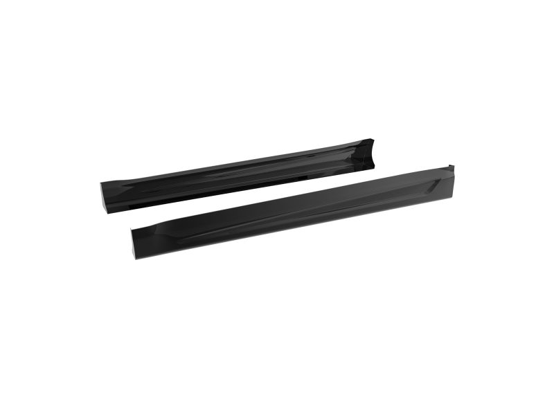 K154-003_5jpg - OPSHOLDERS Two black glossy automotive trim pieces laid diagonally on a white background.
