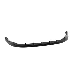 Black curved front bumper lip spoiler with mounting tabs for installation, designed to improve aerodynamics.