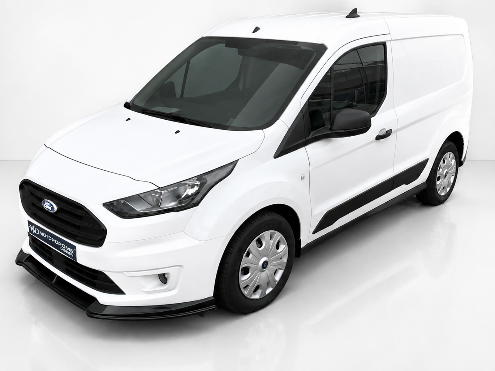 K167-001_1jpg - OPSHOLDERS White cargo van photographed in a studio, angled front-left view showing the black grille, headlights, and side mirrors.