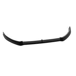 K167-001_4jpg - OPSHOLDERS Black curved car front lip spoiler or aero lip, wide and low-profile, shown in side view with raised ends for downforce.
