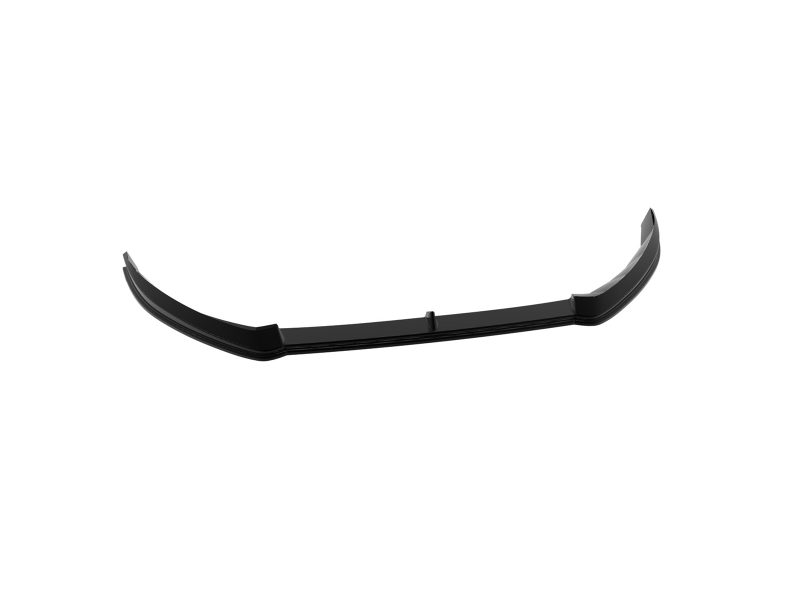 K167-001_4jpg - OPSHOLDERS Black curved car front lip spoiler or aero lip, wide and low-profile, shown in side view with raised ends for downforce.