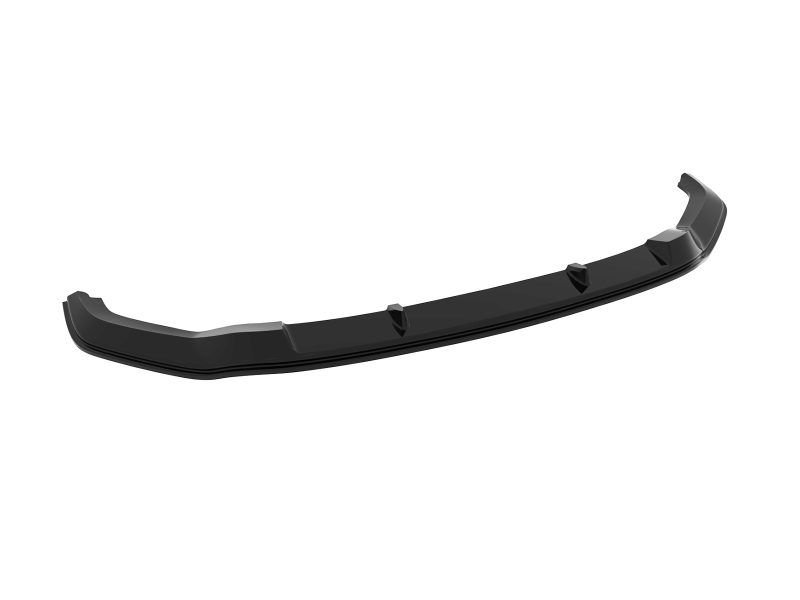 Glossy black curved car spoiler with mounting bumps, designed for rear aerodynamics.