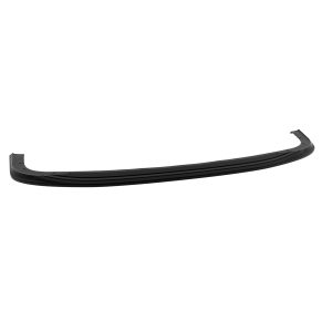 Curved black automotive trim piece with mounting holes at each end, likely a bumper or side skirt component