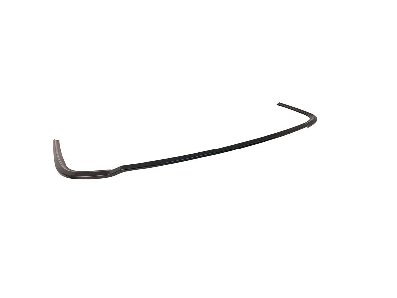 Long curved black car windshield wiper blade shown against a white background