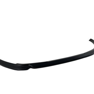 Curved black plastic trim piece with rounded ends, photographed on a white background.