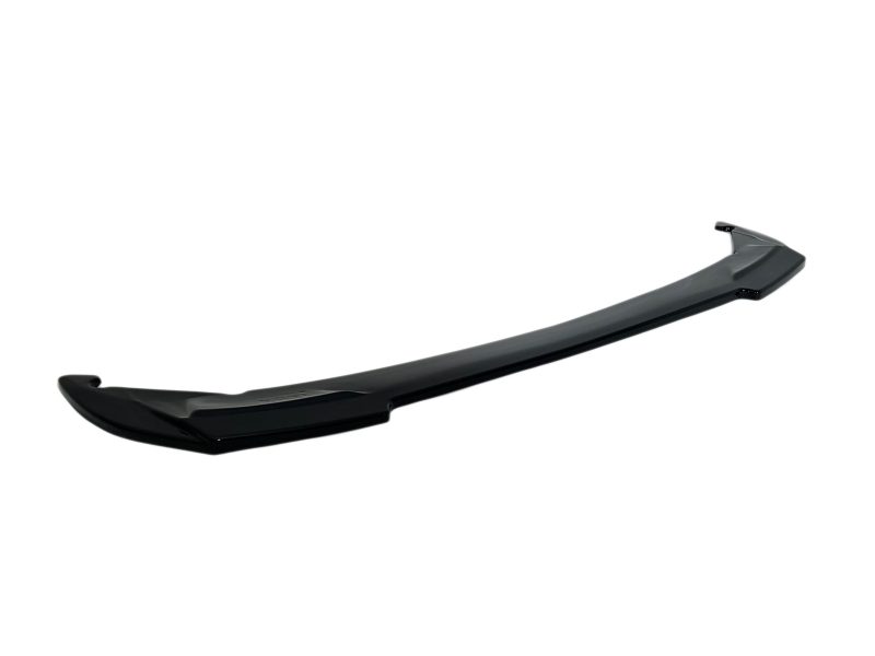 Glossy black car spoiler / rear wing shown on a white background, an aerodynamic automotive accessory for the trunk lid at the rear of a vehicle.