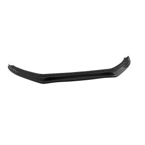 Black curved car bumper lip spoiler with mounting holes along the edge