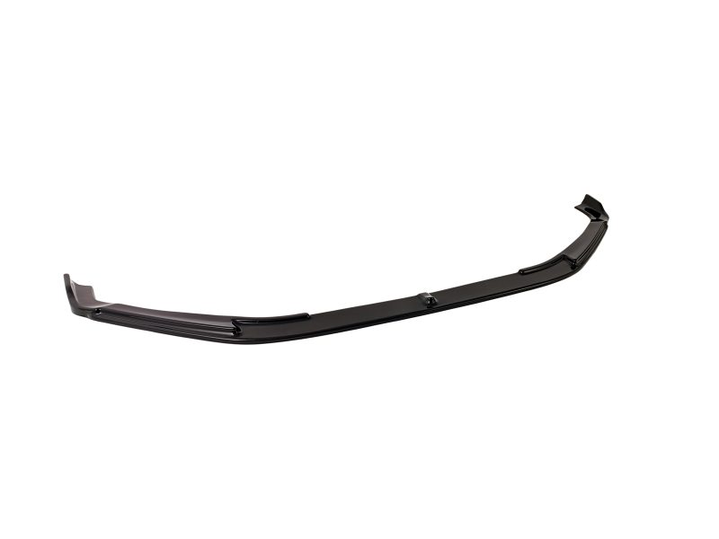 Black curved windshield wiper blade against a white background, showing mounting ends on each side.