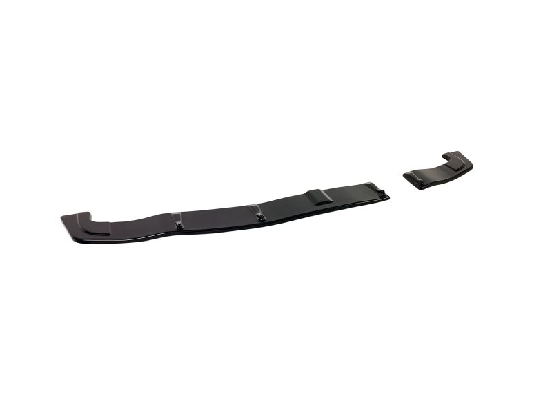 K185-003_6jpg - OPSHOLDERS Three-piece black car aero kit laid out on a white background: a long central piece with end caps and mounting tabs on the ends.