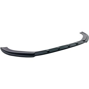 Glossy black curved car spoiler with evenly spaced mounting fins along its length (rear aerodynamic spoiler).