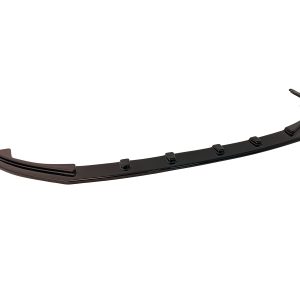 A curved black car rear spoiler with multiple mounting fins along its length, designed to improve aerodynamics on a vehicle.
