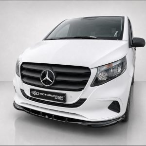 K190-002_3jpg - OPSHOLDERS White Mercedes van front view in a studio setting, showing grille and emblem clearly