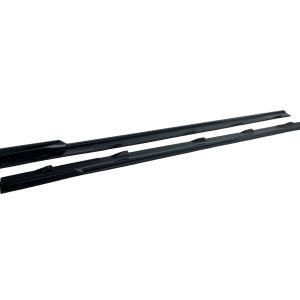 Pair of black windshield wiper blades laid diagonally, ready for installation on a car windshield