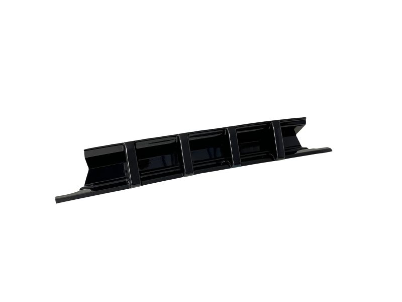 K196-004_5jpg - OPSHOLDERS Black plastic rail with four rectangular compartments and angled ends, likely a mounting bracket or organizer piece.