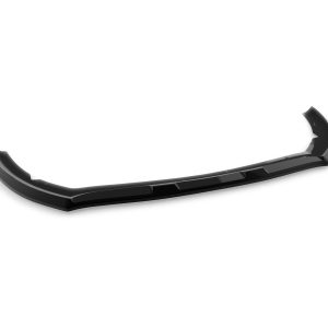 Glossy black curved car spoiler lip designed for a rear bumper aerodynamic enhancement