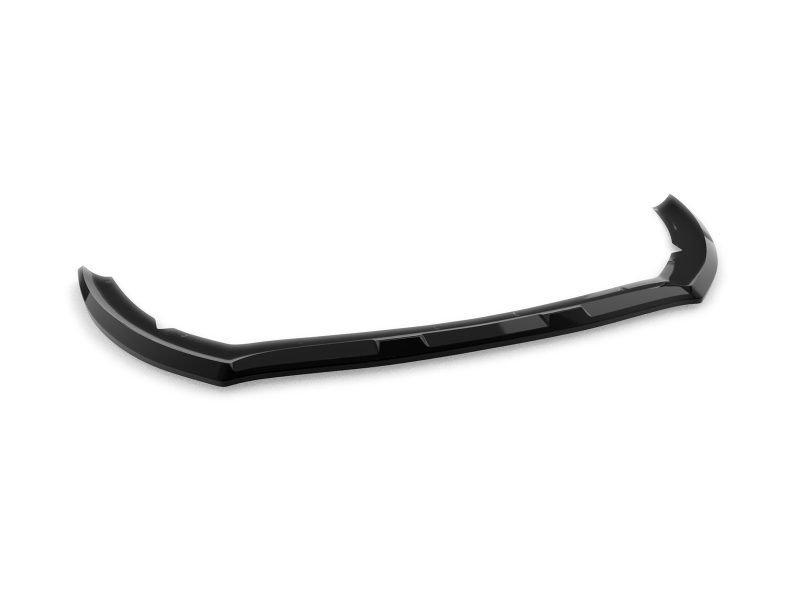Glossy black curved car spoiler lip designed for a rear bumper aerodynamic enhancement