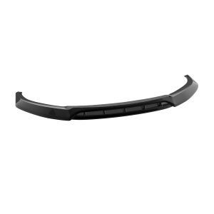 Black curved front bumper lip spoiler, an aerodynamic car accessory viewed from below/side angle