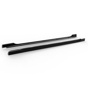 K209-002_5jpg - OPSHOLDERS Two black parallel metal rails resting on a white background, likely roof rack crossbars or side rails for a vehicle.