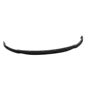 Curved black car lip spoiler suitable for a front or rear bumper, viewed from the side.