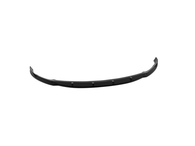 Curved black car lip spoiler suitable for a front or rear bumper, viewed from the side.