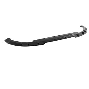 Curved black car bumper lip spoiler with multiple mounting holes