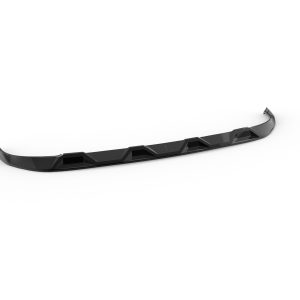 Long black curved car diffuser/spoiler lip with angular, recessed panels on a white background (auto accessory).