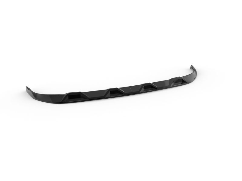 Long black curved car diffuser/spoiler lip with angular, recessed panels on a white background (auto accessory).