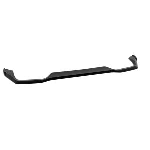 Long black automotive front lip spoiler (air dam) with raised ends, designed to improve aerodynamics.