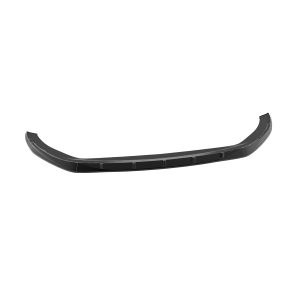 Curved black car bumper lip spoiler shown against a white background, designed to install on the front of a vehicle.